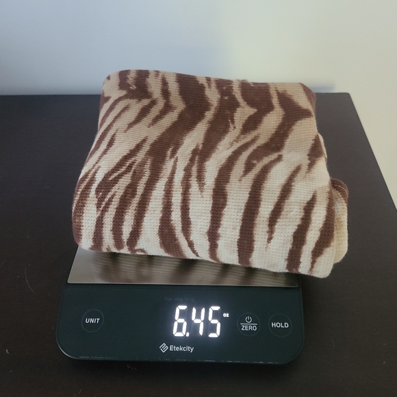 Lauren Ralph Lauren Active Waffle Knit T-Shirt Size 2X Brown & Tan Zebra Print - Picture 4 of 8